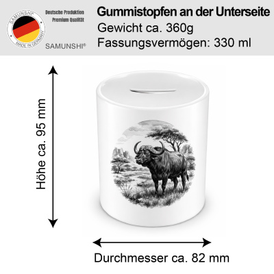 Spardose mit dem Motiv B�ffel in der Wildnis - Ansicht 2
