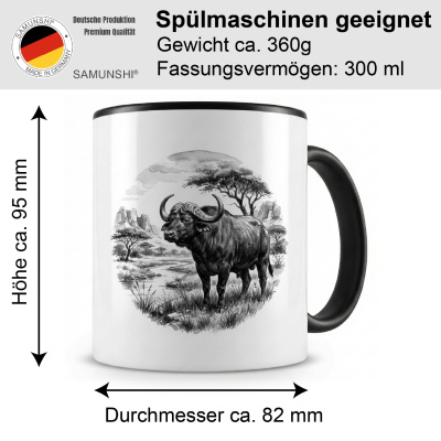 Tasse mit dem Motiv B�ffel in der Wildnis - Ansicht 2