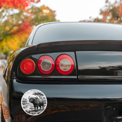 B�ffel in der Wildnis Aufkleber Bunt - Ansicht 3