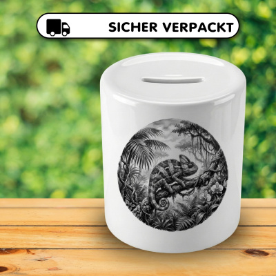 Spardose mit dem Motiv Cham�leons in der Wildnis - Ansicht 4