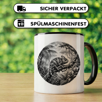 Tasse mit dem Motiv Cham�leons in der Wildnis - Ansicht 4