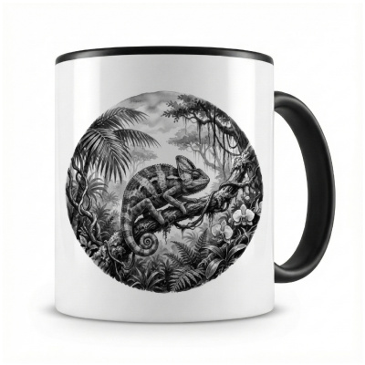 Tasse mit dem Motiv Cham�leons in der Wildnis