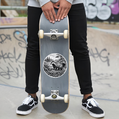 Dachs in der Wildnis Aufkleber Bunt - Ansicht 6