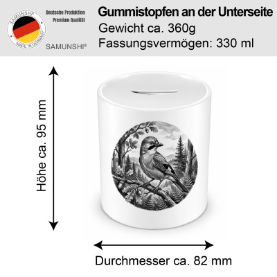 Spardose mit dem Motiv Eichelh�her in der Wildnis - Ansicht 2