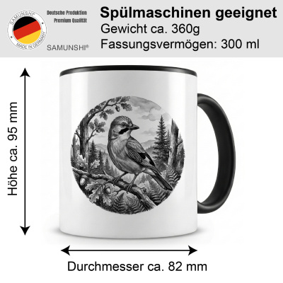 Tasse mit dem Motiv Eichelh�her in der Wildnis - Ansicht 2