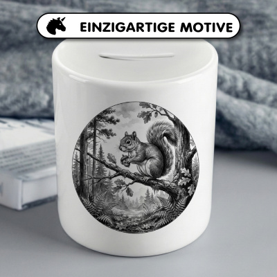 Spardose mit dem Motiv Eichh�rnchen in der Wildnis - Ansicht 3