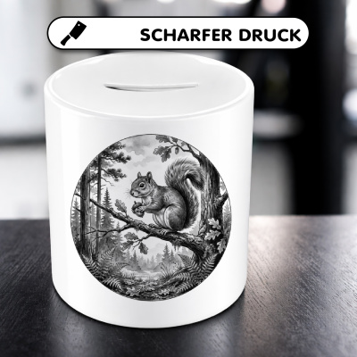 Spardose mit dem Motiv Eichh�rnchen in der Wildnis - Ansicht 5