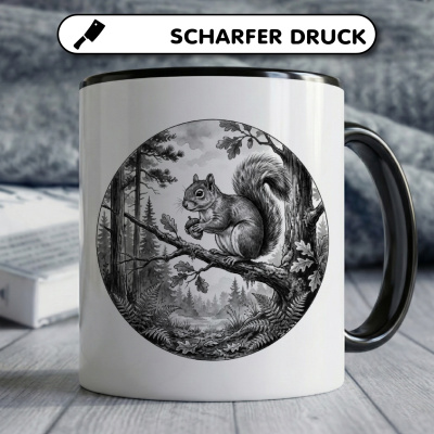 Tasse mit dem Motiv Eichh�rnchen in der Wildnis - Ansicht 5