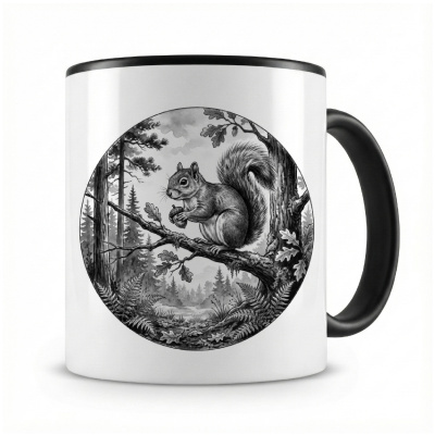Tasse mit dem Motiv Eichh�rnchen in der Wildnis
