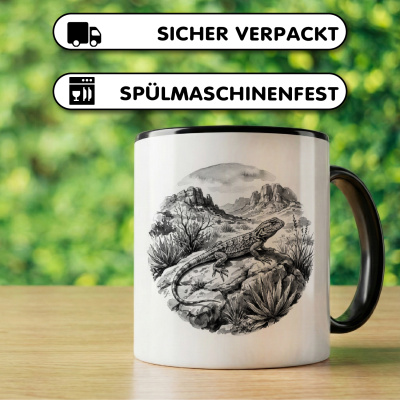 Tasse mit dem Motiv Eidechse in der Wildnis - Ansicht 4