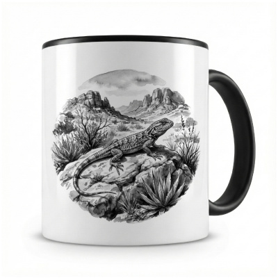 Tasse mit dem Motiv Eidechse in der Wildnis