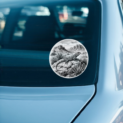 Eidechse in der Wildnis Aufkleber Bunt - Ansicht 3