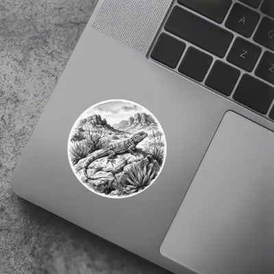 Eidechse in der Wildnis Aufkleber Bunt - Ansicht 7