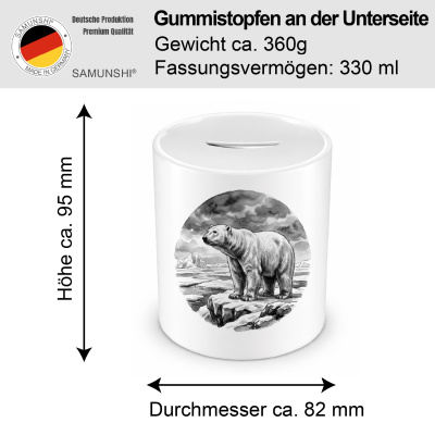 Spardose mit dem Motiv Eisb�r in der Wildnis - Ansicht 2
