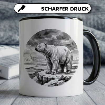 Tasse mit dem Motiv Eisb�r in der Wildnis - Ansicht 5