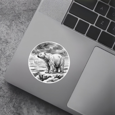 Eisb�r in der Wildnis Aufkleber Bunt - Ansicht 7