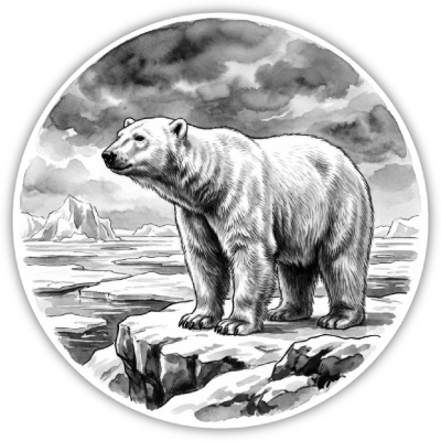 Wandtattoo  Eisb�r in der Wildnis 