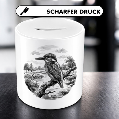 Spardose mit dem Motiv Eisvogel in der Wildnis - Ansicht 5