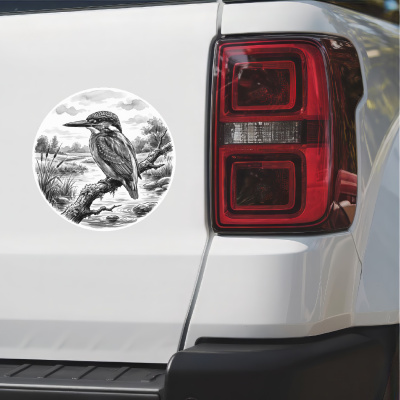 Eisvogel in der Wildnis Aufkleber Bunt - Ansicht 2