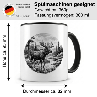 Tasse mit dem Motiv Elch in der Wildnis - Ansicht 2