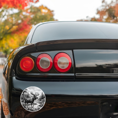 Elch in der Wildnis Aufkleber Bunt - Ansicht 3