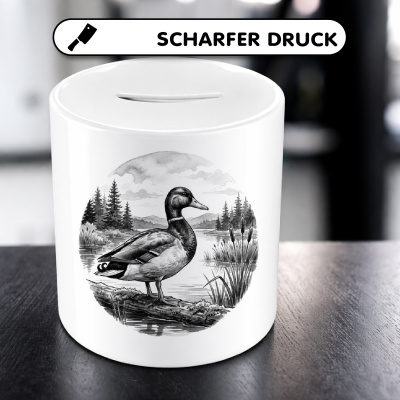 Spardose mit dem Motiv Ente in der Wildnis - Ansicht 5