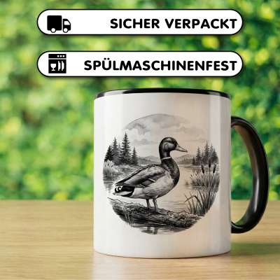Tasse mit dem Motiv Ente in der Wildnis - Ansicht 4