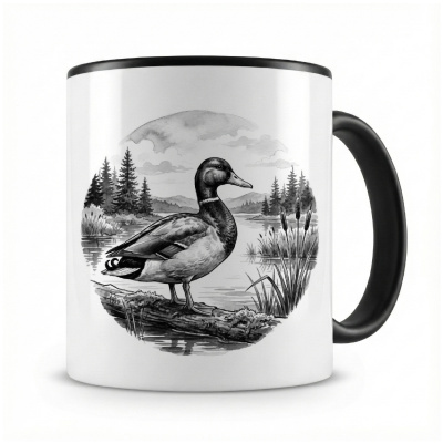 Tasse mit dem Motiv Ente in der Wildnis
