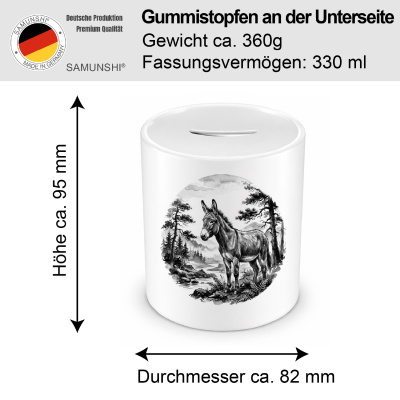 Spardose mit dem Motiv Esel in der Wildnis - Ansicht 2