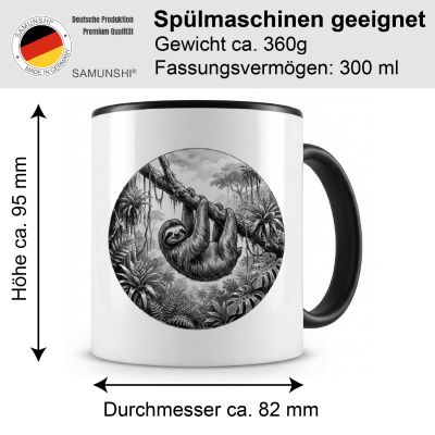 Tasse mit dem Motiv Faultier in der Wildnis - Ansicht 2