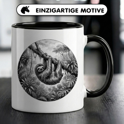 Tasse mit dem Motiv Faultier in der Wildnis - Ansicht 3