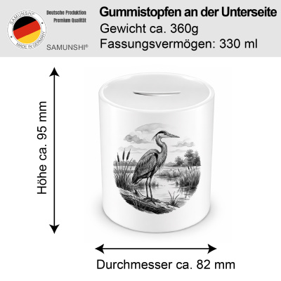 Spardose mit dem Motiv Fischreiher in der Wildnis - Ansicht 2