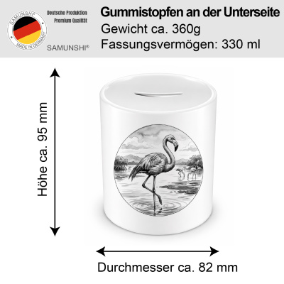 Spardose mit dem Motiv Flamingo in der Wildnis - Ansicht 2