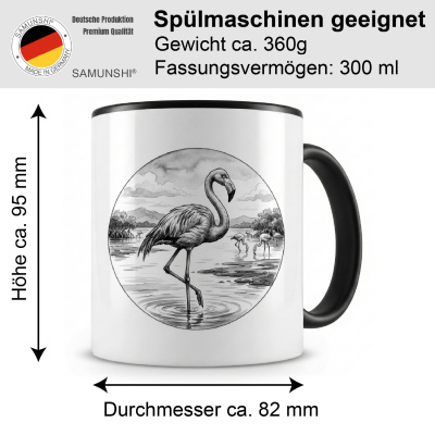 Tasse mit dem Motiv Flamingo in der Wildnis - Ansicht 2