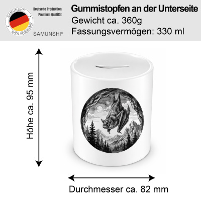 Spardose mit dem Motiv Fledermaus in der Wildnis - Ansicht 2