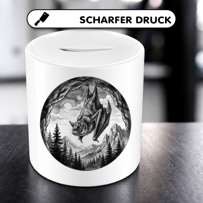 Spardose mit dem Motiv Fledermaus in der Wildnis - Ansicht 5