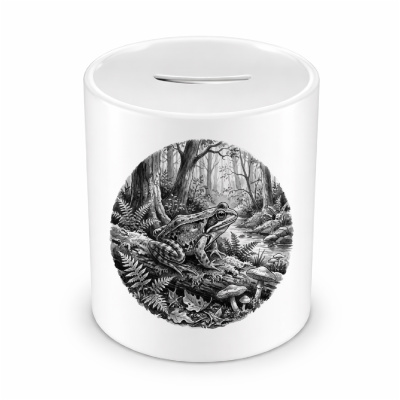 Spardose mit dem Motiv Frosch in der Wildnis