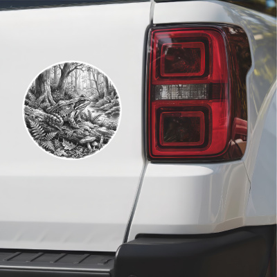 Frosch in der Wildnis Aufkleber Bunt - Ansicht 2