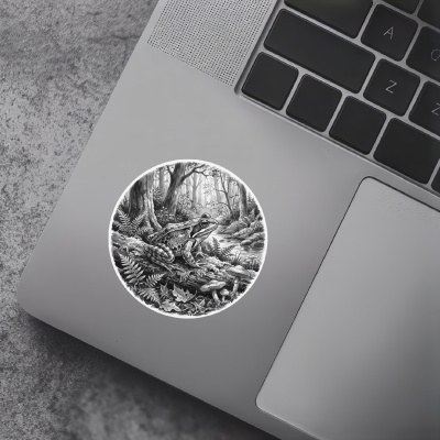 Frosch in der Wildnis Aufkleber Bunt - Ansicht 7