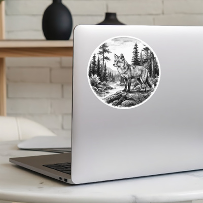 Fuchs in der Wildnis Aufkleber Bunt - Ansicht 5