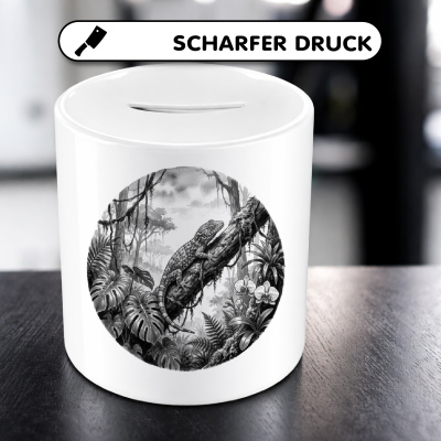 Spardose mit dem Motiv Gecko in der Wildnis - Ansicht 5