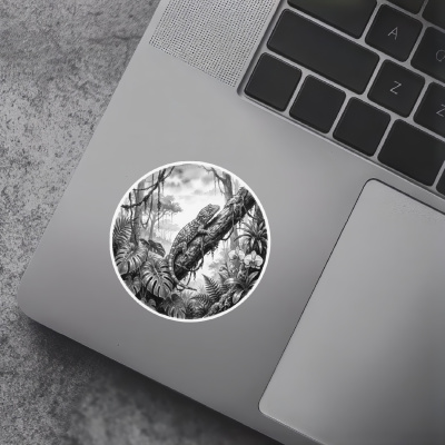 Gecko in der Wildnis Aufkleber Bunt - Ansicht 7