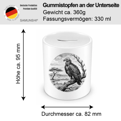 Spardose mit dem Motiv Geier in der Wildnis - Ansicht 2