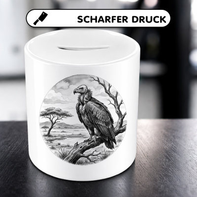 Spardose mit dem Motiv Geier in der Wildnis - Ansicht 5