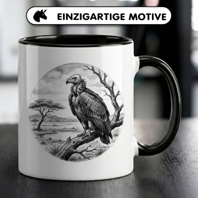 Tasse mit dem Motiv Geier in der Wildnis - Ansicht 3