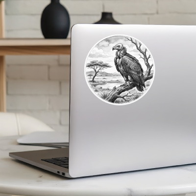 Geier in der Wildnis Aufkleber Bunt - Ansicht 5