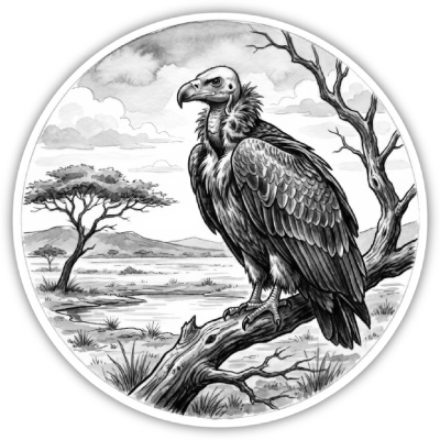 Wandtattoo  Geier in der Wildnis 