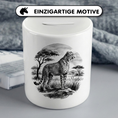 Spardose mit dem Motiv Gepard in der Wildnis - Ansicht 3