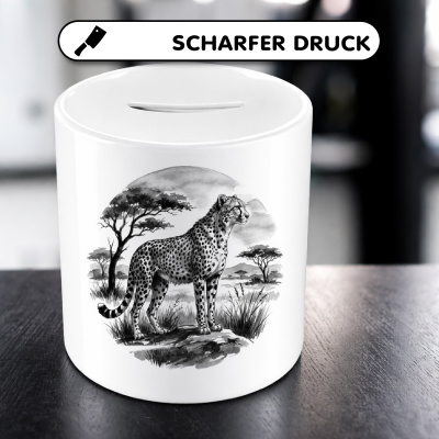 Spardose mit dem Motiv Gepard in der Wildnis - Ansicht 5