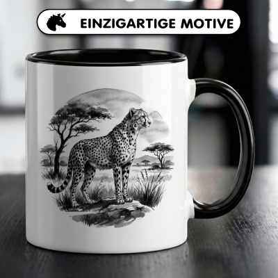Tasse mit dem Motiv Gepard in der Wildnis - Ansicht 3